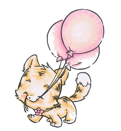 RS19 - C.C.Designs - 3 Balloons Kitty