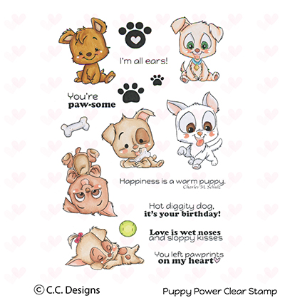 CCD-0085 - C.C.Designs - Clear Stamp Puppy Power