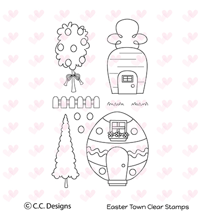 CCC-0089 - C.C.Designs - Clear Stamp Easter Town