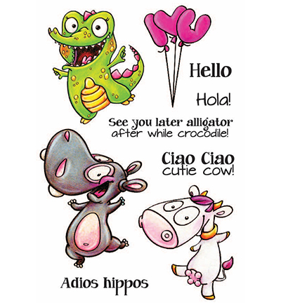 CCD-0098 - C.C.Designs - Clear Stamp Set Hello Goodbye