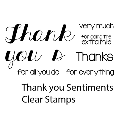 CCD-0136 - C.C.Designs - Thank you Sentiments Clear Stamp