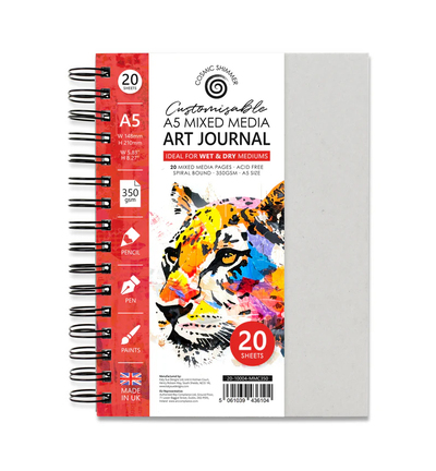 20-10004-MMC350 - Cosmic Shimmer - Aanpasbaar mixed media art journal - A5 350 gsm