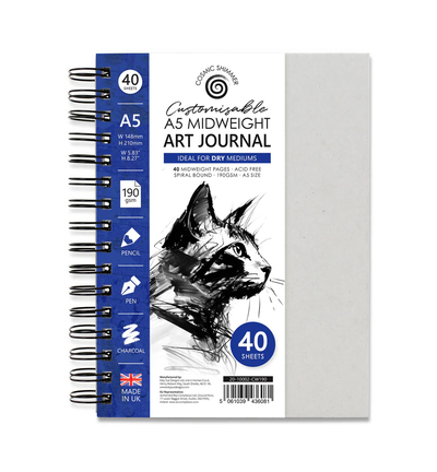 20-10002-CW190 - Cosmic Shimmer - Aanpasbaar art journal - Midweight A5 190 gsm