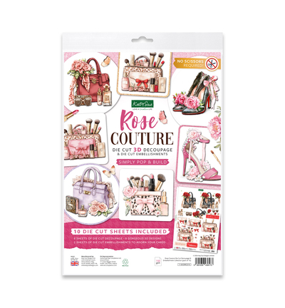 11-DCDRCO10 - Katy Sue Designs - Collection de decoupages et embellissements - Rose Couture