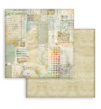 SBB1128 - Stamperia - Double face sheet, Daisy Art watercolor pattern