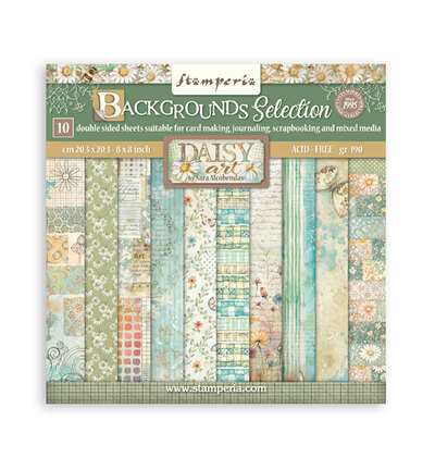 SBBS139 - Stamperia - Small Pad, Backgrounds Selection Daisy Art