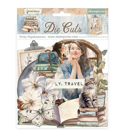 DFLDC128 - Stamperia - Die cuts assorted, Secret Diary