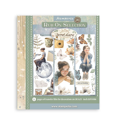 DFLRBXG02 - Stamperia - Rub on selection Secret Diary