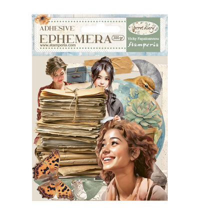 DFLCT76 - Stamperia - Ephemera, Secret Diary