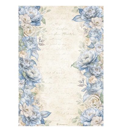 DFSA41030 - Stamperia - Rijstpapier A4 Tijdloze florale randen