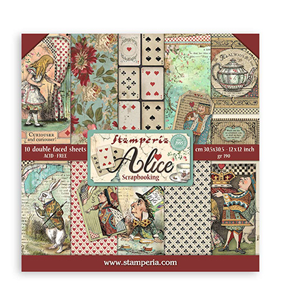 SBBL52 - Stamperia - Scrapbooking Pad Alice 30,5x30,5cm