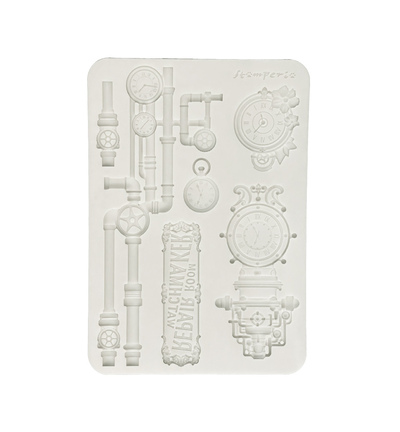 KACMA608 - Stamperia - Stamperia Siliconen Mal A5 – Gardens of Time Clocks and Tubes