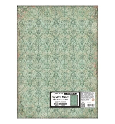 DFSAJB008 - Stamperia - Stamperia Rice Paper 50 x 70 cm – Gardens of Time Green Tapestry