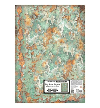 DFSAJB010 - Stamperia - Stamperia Rice Paper 50 x 70 cm – Gardens of Time Patina Pattern