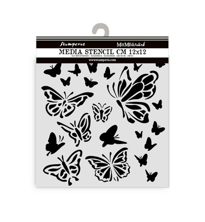 KSTDS34 - Stamperia - Stamperia Dik Sjabloon 12 x 12 cm – House of Roses Vlinder