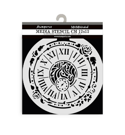 KSTDS35 - Stamperia - Stamperia Dik Sjabloon 12 x 12 cm – House of Roses Clock