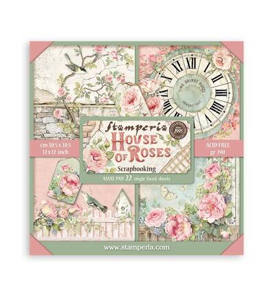 SBBXLB23 - Stamperia - Stamperia Papierblok Groot Enkelzijdig – House of Roses
