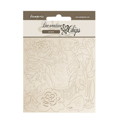 SCB258 - Stamperia - Stamperia Decoratieve Chips – Rose Motif
