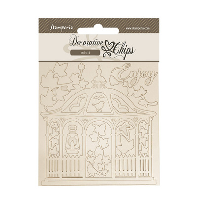 SCB259 - Stamperia - Stamperia Decoratieve Chips – House of Roses Gazebo