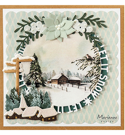 CR1600 - Marianne Design - Let it snow circle by Marleen - Textes - Detail 1