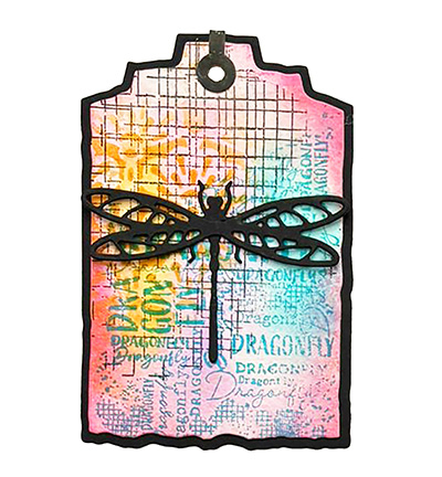 HE-DD-STAMP906 - Hazel Eaton - Grunge grid Dragonfly Dreams nr. 906 - Fond - Detail 1