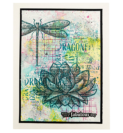 HE-DD-STAMP906 - Hazel Eaton - Grunge grid Dragonfly Dreams nr. 906 - Fond - Detail 2