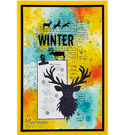 MM1637 - Marianne Design - Art stamps - Deer - Noël, hiver - Detail 2