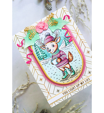 SL-ES-STAMP895 - StudioLight - Cozy deer Essentials nr. 895 - Noël, hiver - Detail 1