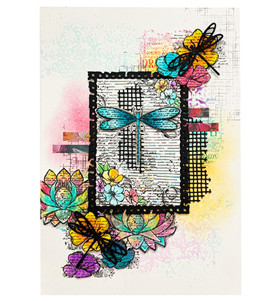 HE-DD-CD1065 - Hazel Eaton - Dragonfly tag Dragonfly Dreams nr. 1065 - Cadres, Etiquettes, Billets - Detail 2