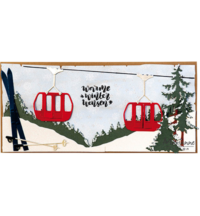 LR0734 - Marianne Design - Tiny's gondola - Noël, hiver - Detail 2