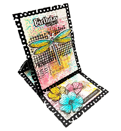 HE-DD-STAMP906 - Hazel Eaton - Grunge grid Dragonfly Dreams nr. 906 - Fond - Detail 5