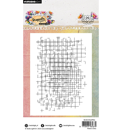 HE-DD-STAMP906 - Hazel Eaton - Grunge grid Dragonfly Dreams nr. 906 - Fond - Detail 6