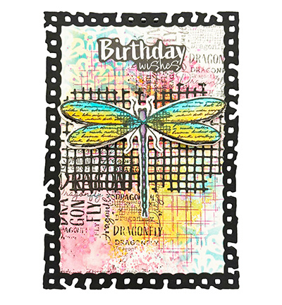 HE-DD-STAMP906 - Hazel Eaton - Grunge grid Dragonfly Dreams nr. 906 - Fond - Detail 7