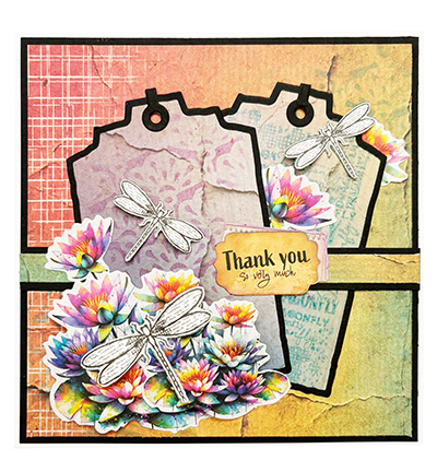 HE-DD-CD1065 - Hazel Eaton - Dragonfly tag Dragonfly Dreams nr. 1065 - Cadres, Etiquettes, Billets - Detail 4