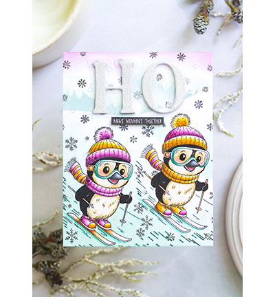 SL-ES-STAMP897 - StudioLight - Skiing penguin Essentials nr. 897 - Noël, hiver - Detail 2