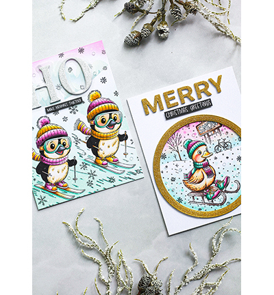 SL-ES-STAMP897 - StudioLight - Skiing penguin Essentials nr. 897 - Noël, hiver - Detail 3