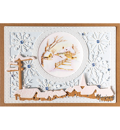 LR0816 - Marianne Design - Rectangle Snowflakes - Noël, hiver - Detail 1
