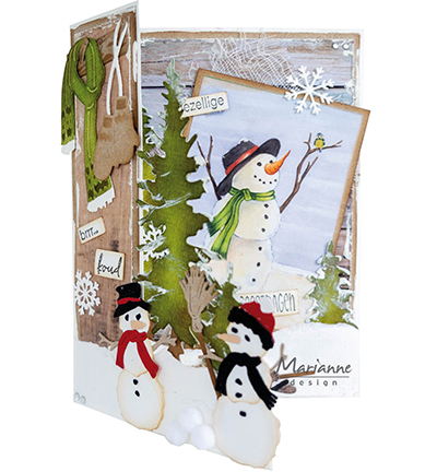 LR0686 - Marianne Design - Mittens & scarf set - Noël, hiver - Detail 1