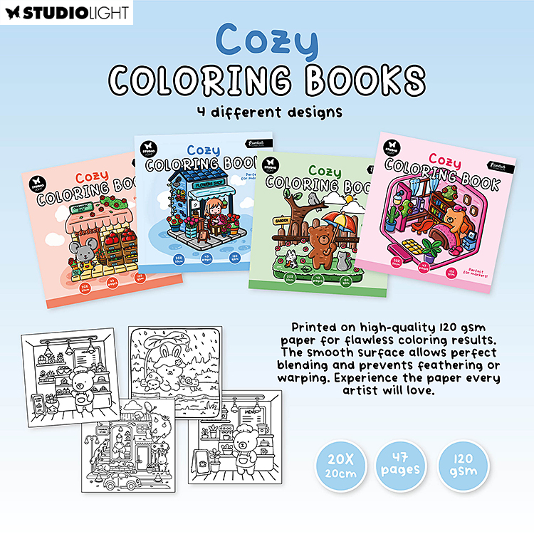 StudioLight 'Cozy coloring books' - livres de coloriag de StudioLight