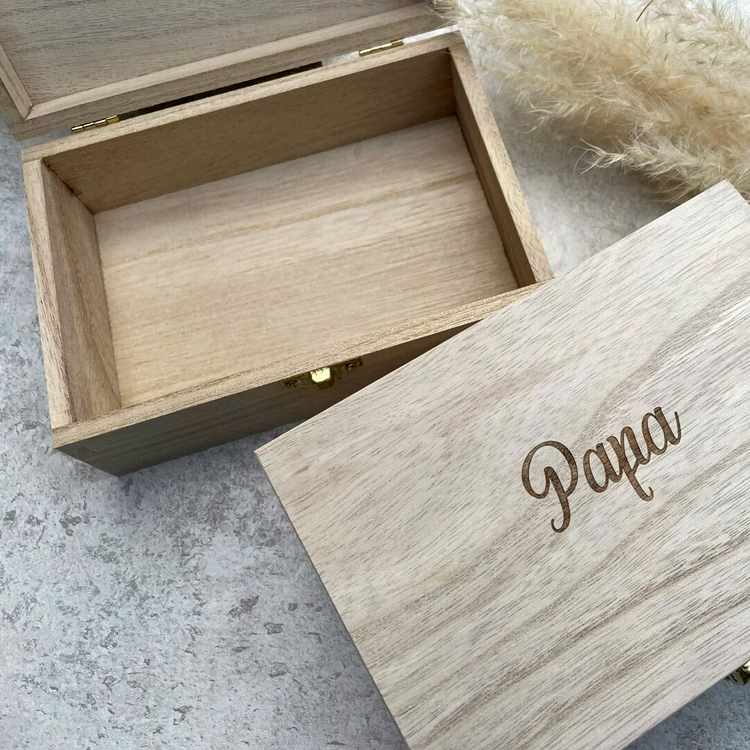 Overig Coffret en bois avec couvercle à charnière (pin)