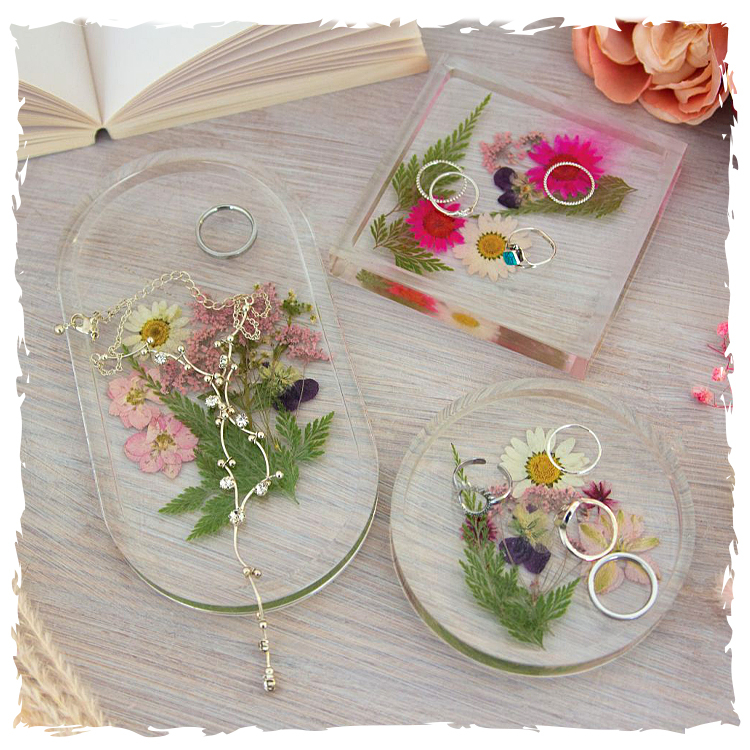 Flower jewelry plate